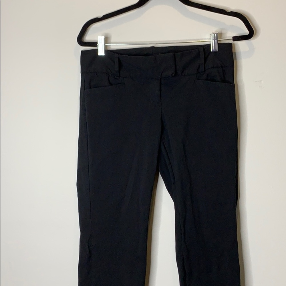 THE LIMITED STRAIGHT LEG BLACK TROUSERS